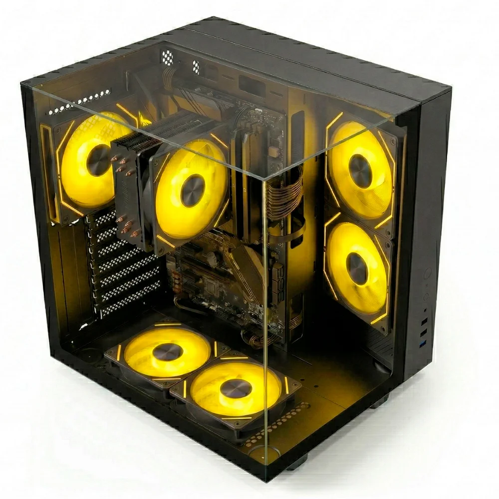 PC Gamer Completo Amd Ryzen 5 5600gt, 16gb Ddr4,radeon Vega,ssd 256gb Nvme, Monitor 21.5", Gabinete Aquário Preto 5 Fans - Bluepc Lumini Pgbp-lum111 - view 5