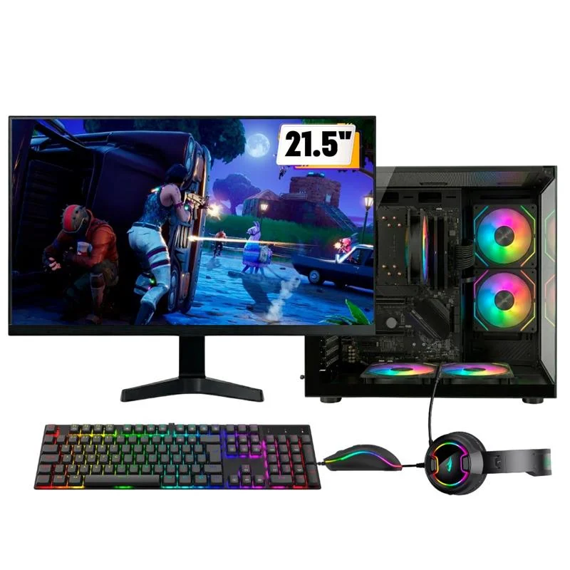 PC Gamer Completo Amd Ryzen 5 5600gt, 16gb Ddr4, Radeon Vega, SSD 1TB Nvme, Monitor 21.5" , Gabinete Aquário Preto 5 Fans - Balão.info Lumini Pgbp-lum113