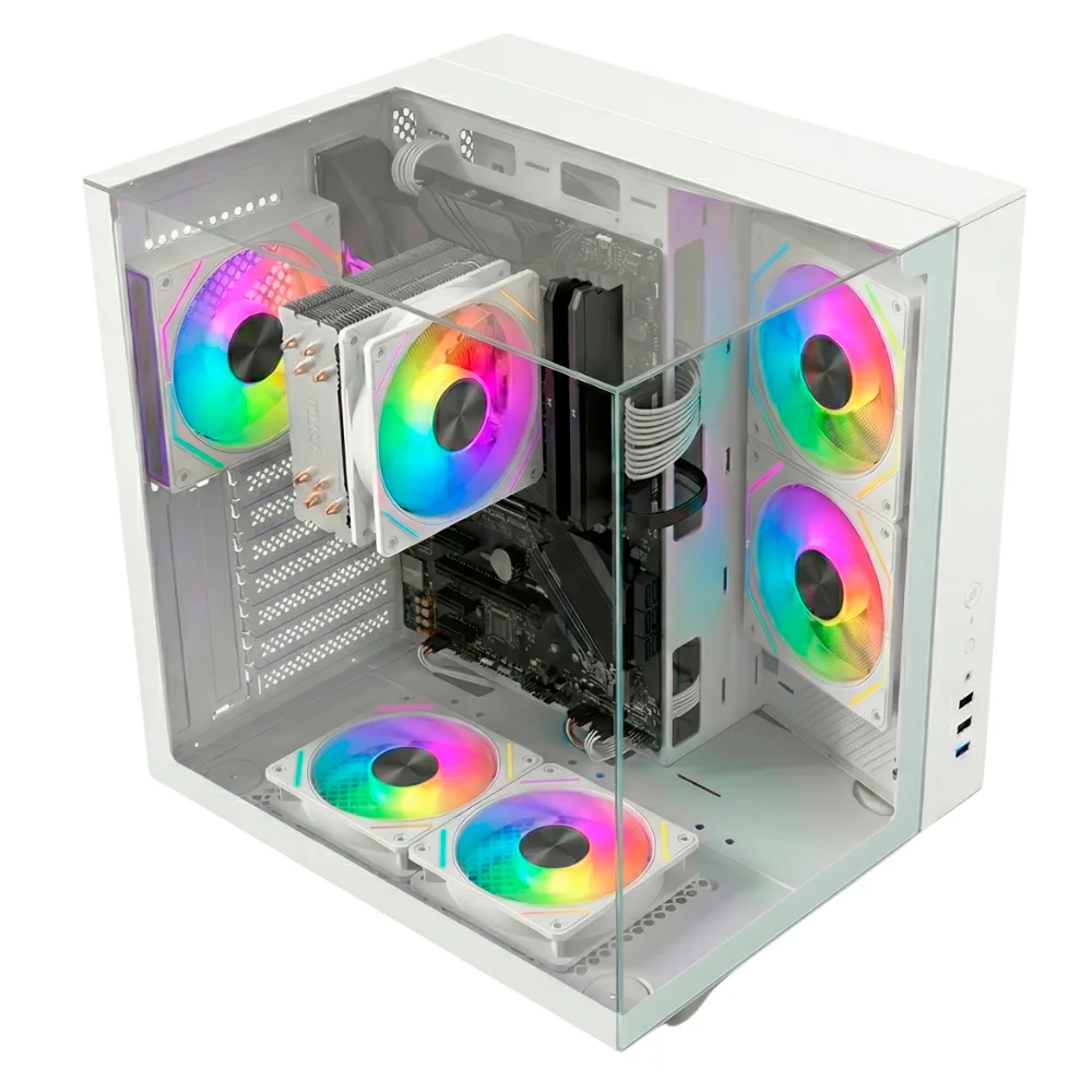 PC Gamer Amd Ryzen 5 5600gt, 16gb Ddr4, Placa De Vídeo Radeon, SSD 1TB Nvme M.2,gabinete Aquário Branco Com 5 Fans - Balão.info Lumini Pgbp-lum108