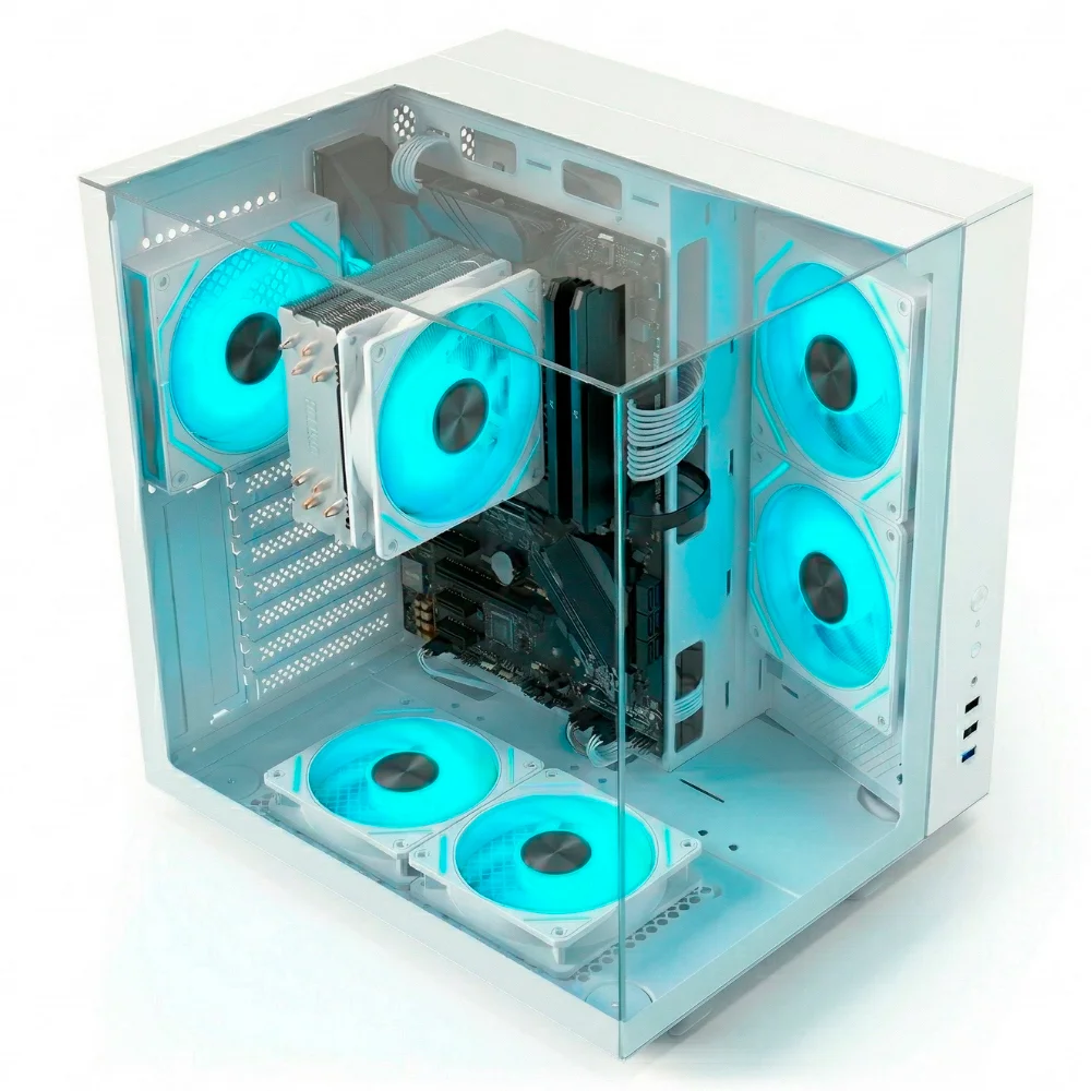 PC Gamer Amd Ryzen 5 5600gt, 16gb Ddr4, Placa De Vídeo Radeon, SSD 1TB Nvme M.2,gabinete Aquário Branco Com 5 Fans - Bluepc Lumini Pgbp-lum108 - view 2