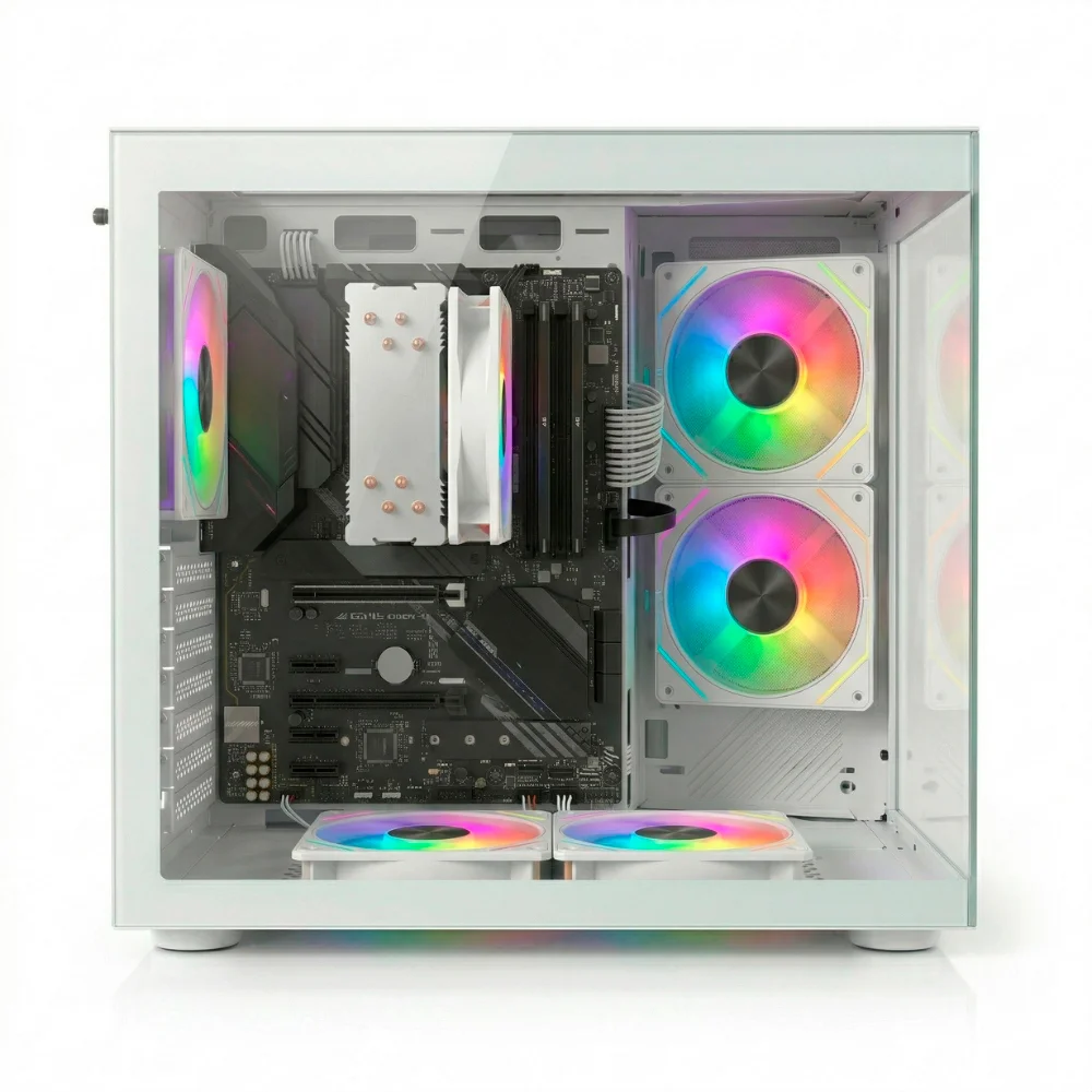 PC Gamer Amd Ryzen 5 5600gt, 16gb Ddr4, Placa De Vídeo Radeon, SSD 256gb Nvme M.2, Gabinete Aquário Branco Com 5 Fans - Bluepc Lumini Pgbp-lum106 - view 3