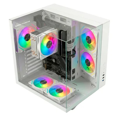 PC Gamer Amd Ryzen 5 5600gt, 32gb Ddr4, Placa De Vídeo Radeon, SSD 1TB Nvme M.2,gabinete Aquário Branco Com 5 Fans - Bluepc Lumini Pgbp-lum110