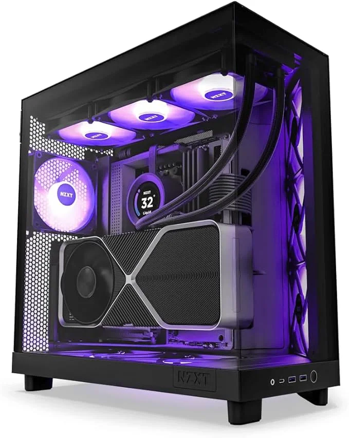 PC Gamer High End Ryzen 7 9800x3d Rtx 5060 ti 16gb, 32gb Ddr5 1Tb Nvme WINDOWS 11 Pro Nzxt H6 Flow - view 6