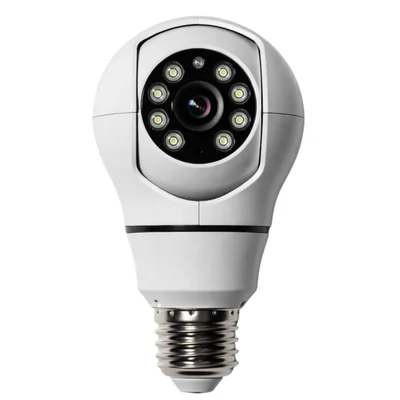 Lâmpada Câmera Segurança Wifi Hd 360