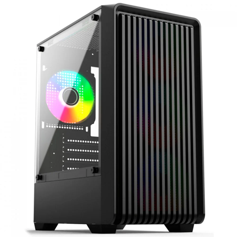 Gabinete Gamer Brx, Usb 1.1, 3x Fans, Micro-atx, Mini-itx, Preto - N199b