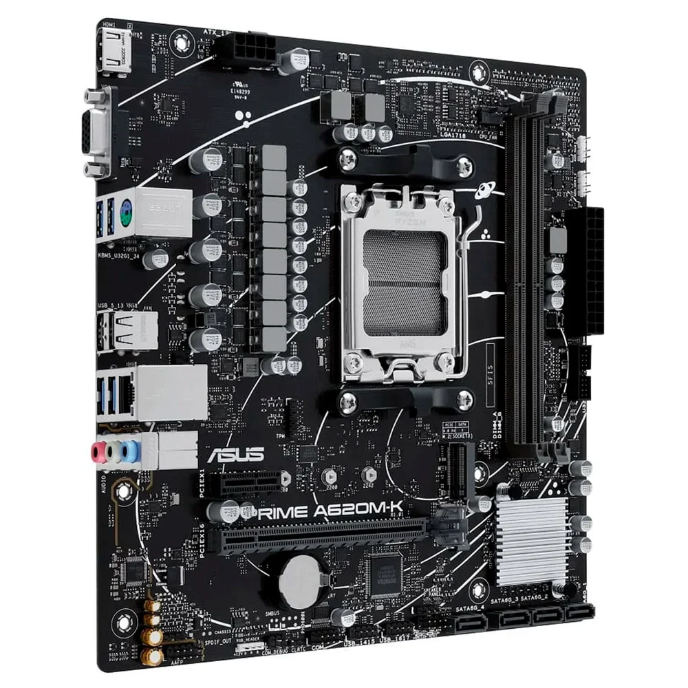 Placa Mãe Asus A620m Primek, Am5 Ddr5, Chipset Amd A620, Usb 3.2 - Prime A620m-k 4