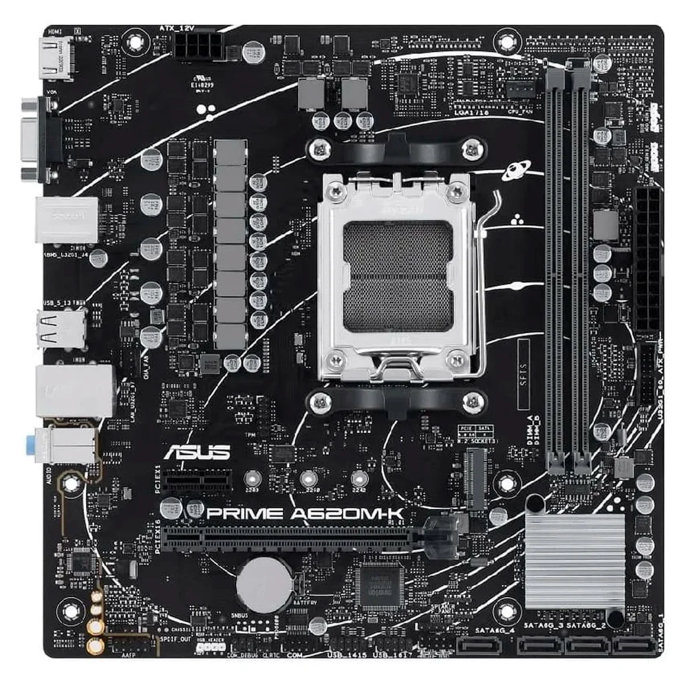 Placa Mãe Asus A620m Primek, Am5 Ddr5, Chipset Amd A620, Usb 3.2 - Prime A620m-k 7