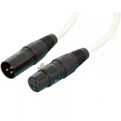 Cabo Xlr Macho/fêmea 2m Branco Balanceado Cobre Ofc Integração Cabo Xlr Macho/fêmea 2m Branco Balanceado Cobre Ofc Cabos Golden
