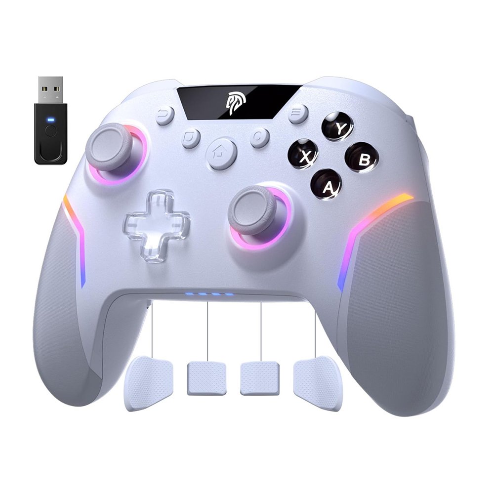 Controle Gamer Easysmx X20 Mecânico Gatilhos Dualmode Branco