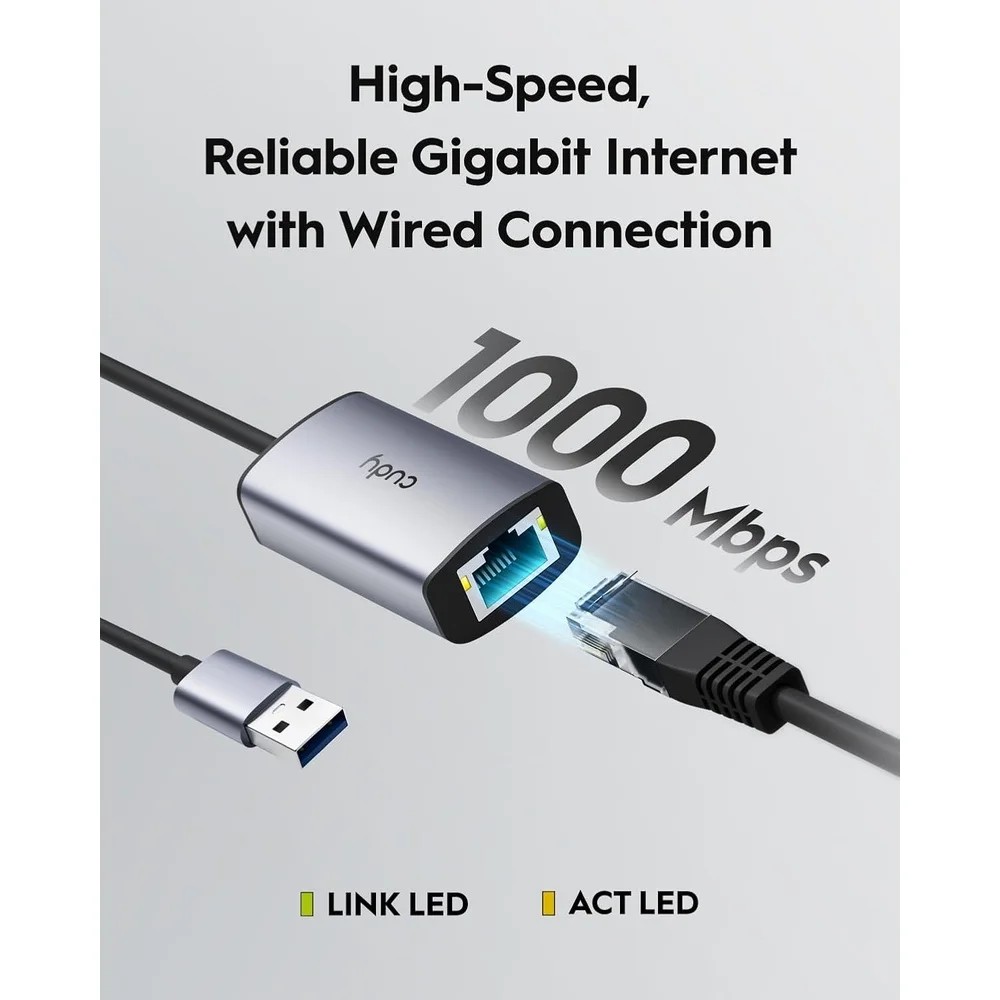 Imagem 2 de 5 do produto Adaptador Usb 3.0 Para Gigabit Ethernet Rj45 Cudy Ue10a