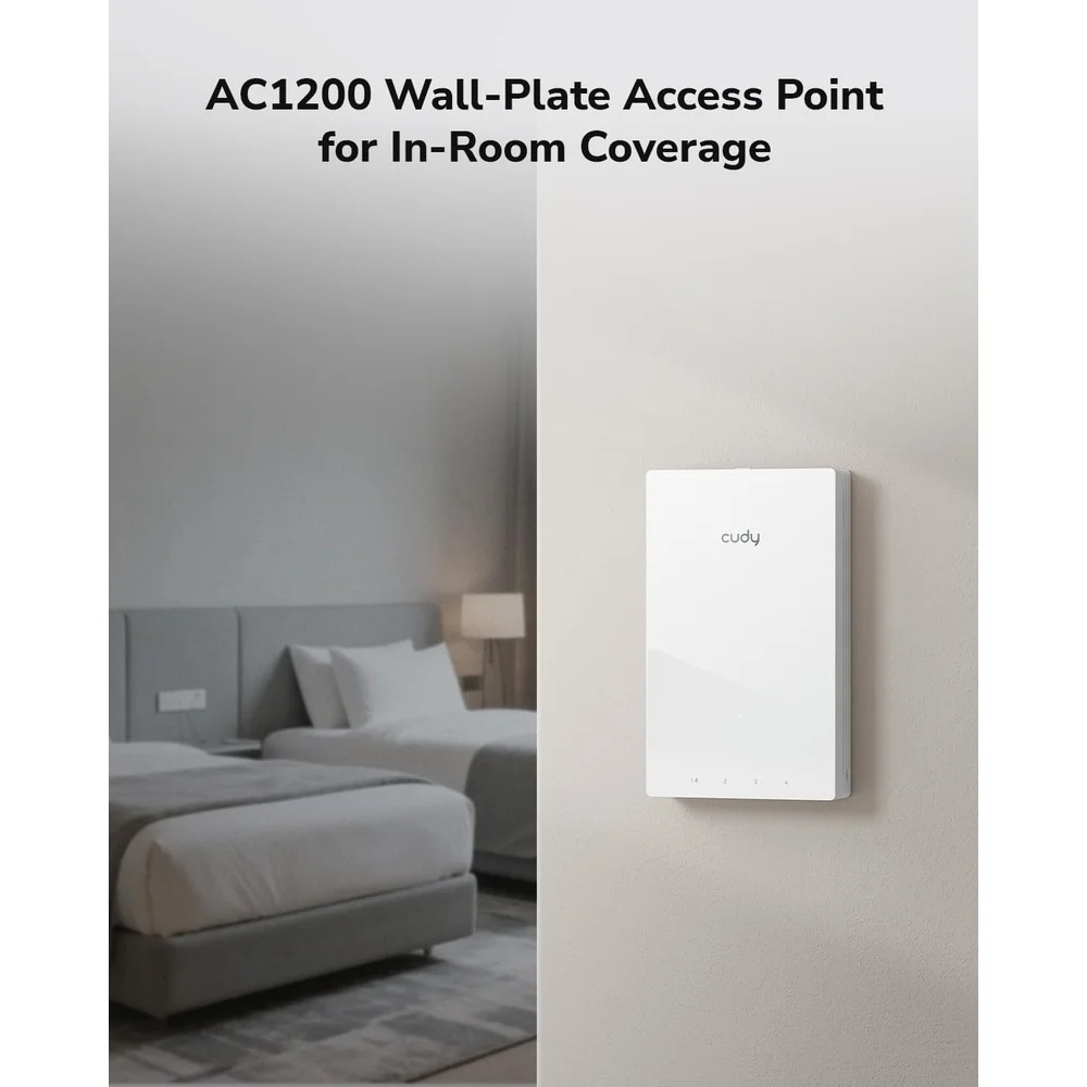 Imagem 5 de 5 do produto Ponto De Acesso Wifi 5 Ac1200 Parede Gigabit Cudy Ap1300w