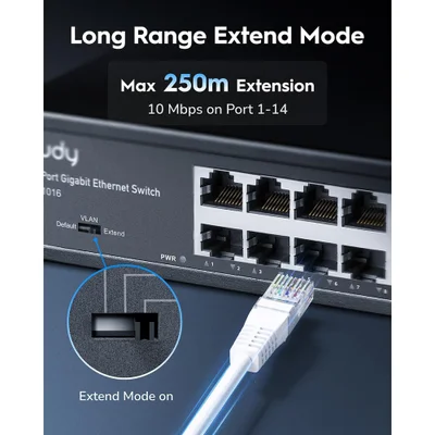 Switch Gigabit 16 Portas 10/100/1000 32gbps Vlan 250m Gs1016 — foto 3