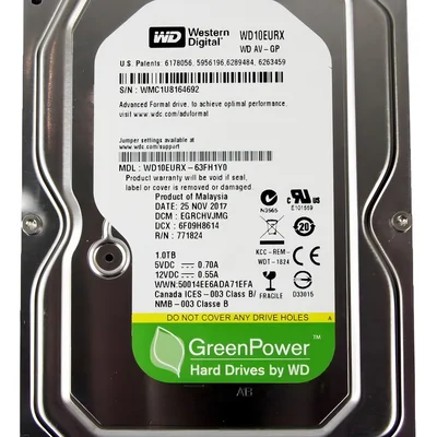 Disco Rígido Interno WD Wd Av-gp Wd10eurx 1TB