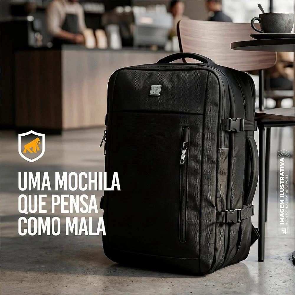 Imagem 2 de 5 do produto Mochila Mala De Mão 38l Notebook Até 17" Resistente À Água Gshield