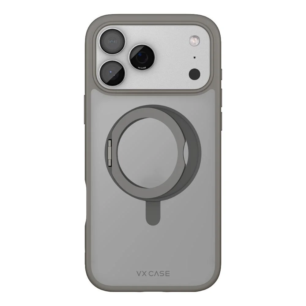Capa Magsafe Iphone 17 Pro Max Titanium Natural - Kickstand - Branca