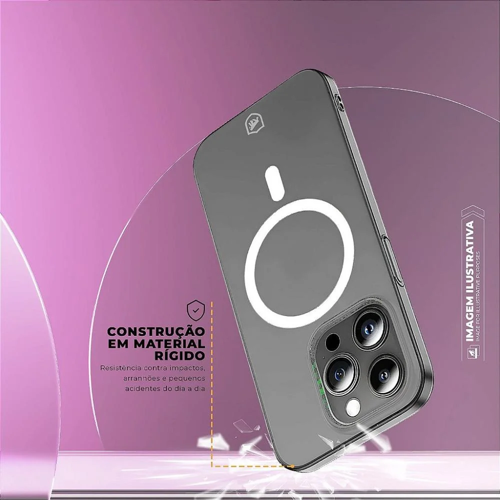 Imagem 5 de 5 do produto Capa Crystal Slim Magsafe Para Iphone 12 Pro - Não Amarela - Gshield