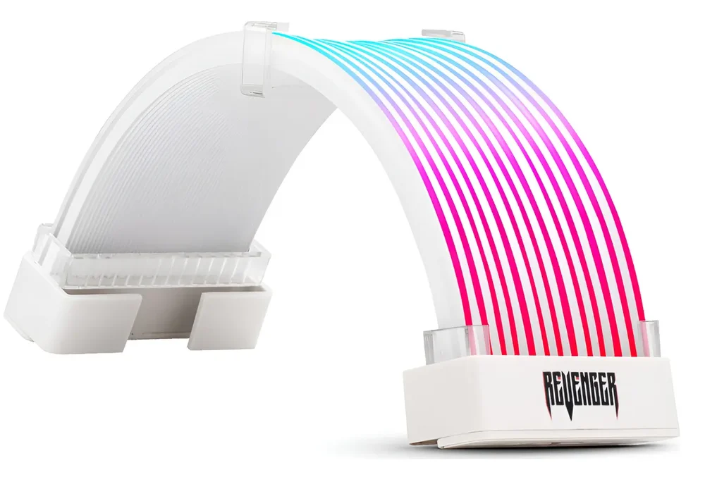 Cabo Argn Para Gpu 24 Pinos RGB | Compatível Aura Sync Mystuc Light | 80 LEDs 4