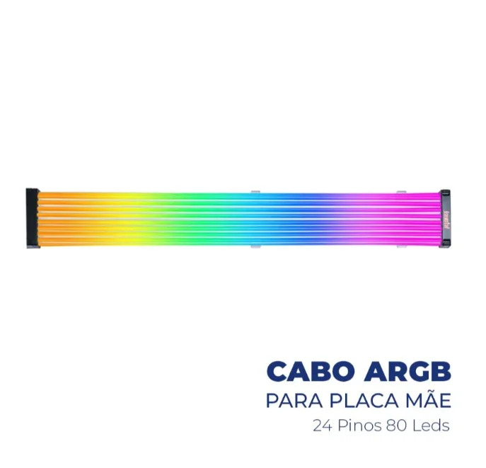 Imagem 4 de 4 do produto Cabo Argn Para Gpu 24 Pinos RGB | Compatível Aura Sync Mystuc Light | 80 LEDs