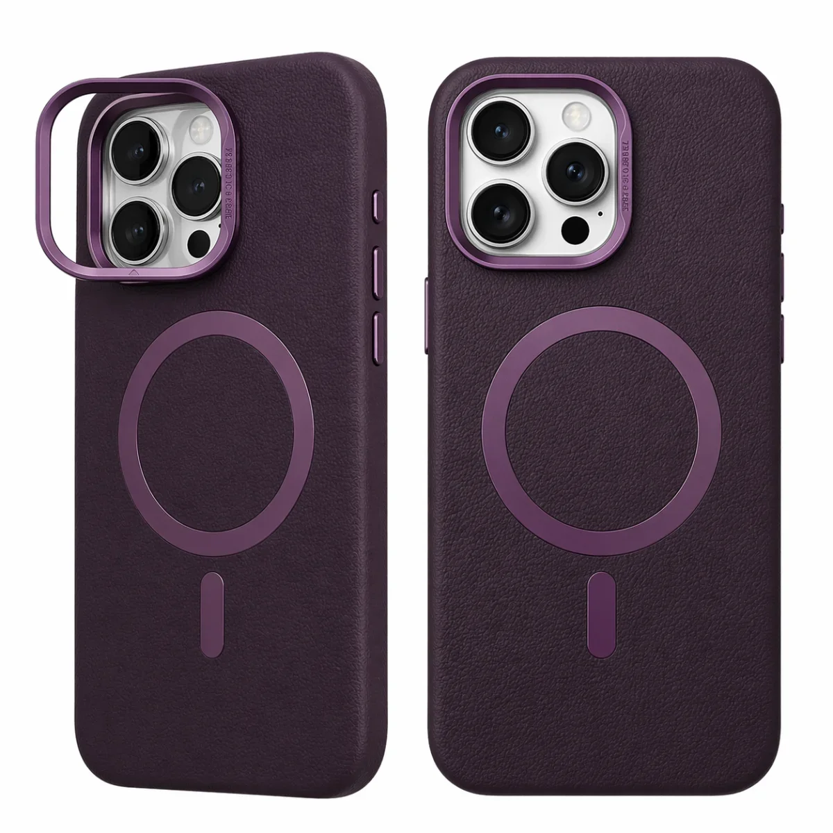 Capa Capinha Magnética Couro Premium Iphone 15 + Películas Reforçada Para Câmera
