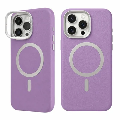 Capa Magnética Couro Premium Iphone 17 Air + Películas Reforçada Para Câmera