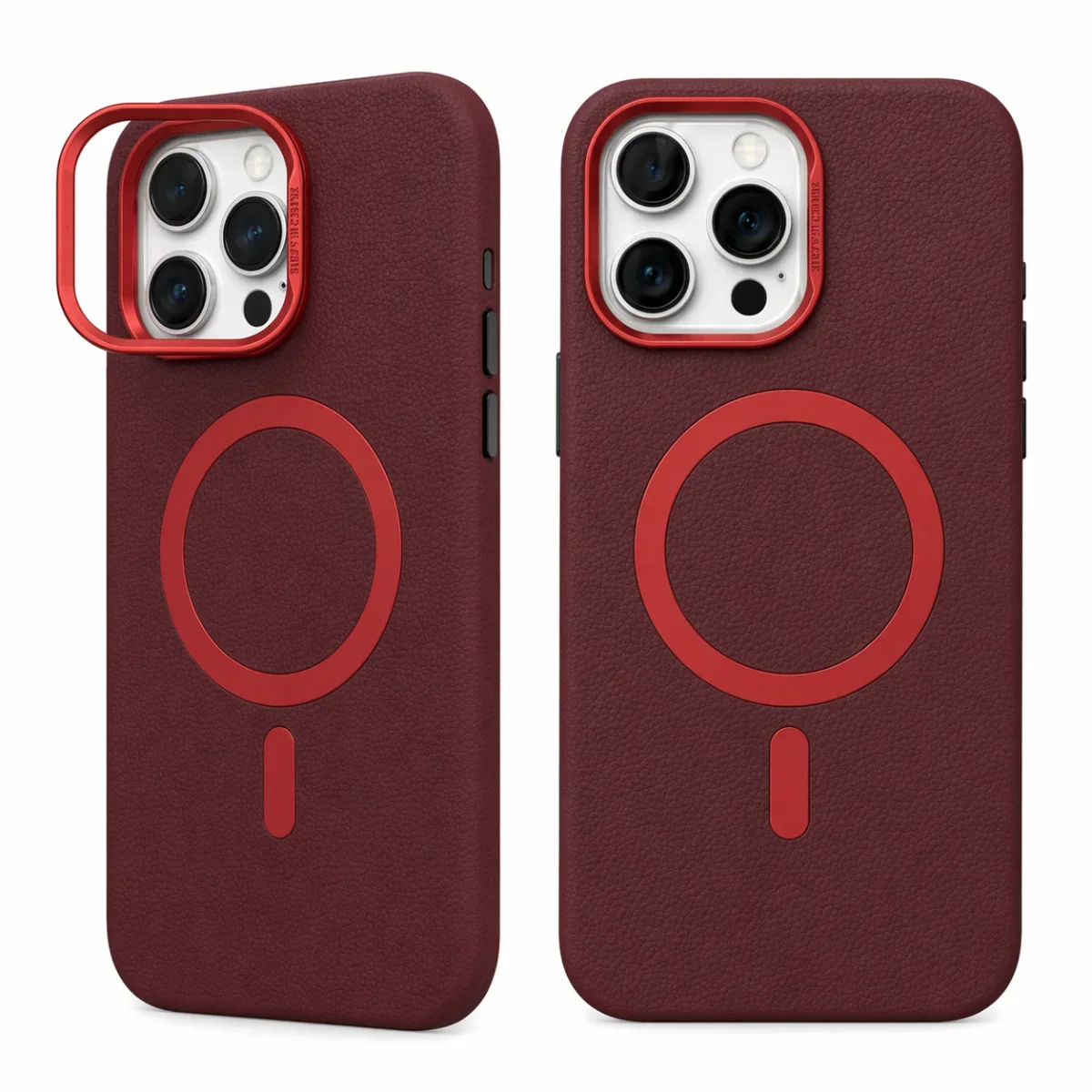 Capa Magnética Couro Premium Iphone 16 + Películas Reforçada Para Câmera