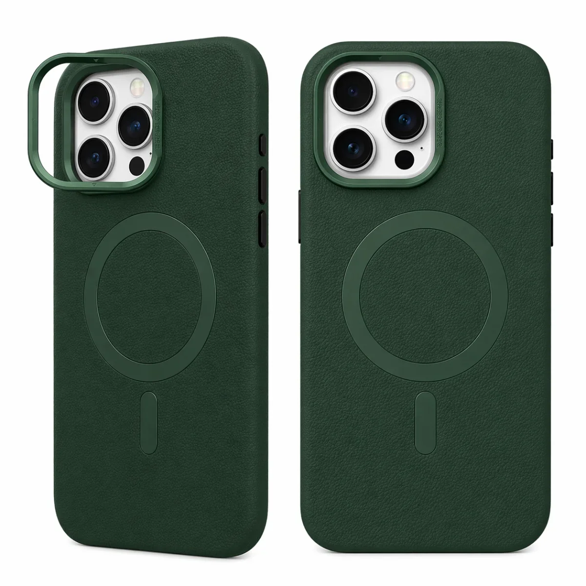 Capa Magnética Couro Premium Iphone 16 Pro + Películas Reforçada Para Câmera