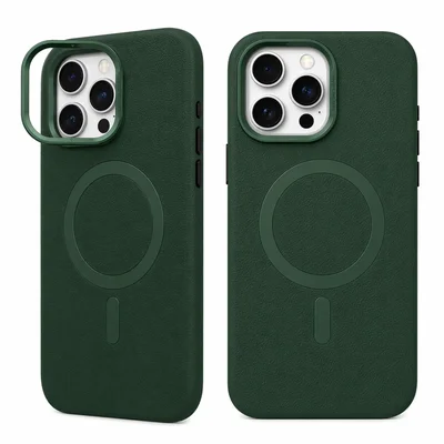 Capa Magnética Couro Premium Iphone 17 Pro + Películas Reforçada Para Câmera