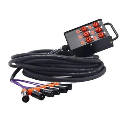 Medusa 6 Vias Montada Com Conectores Profissionais 70 Metros