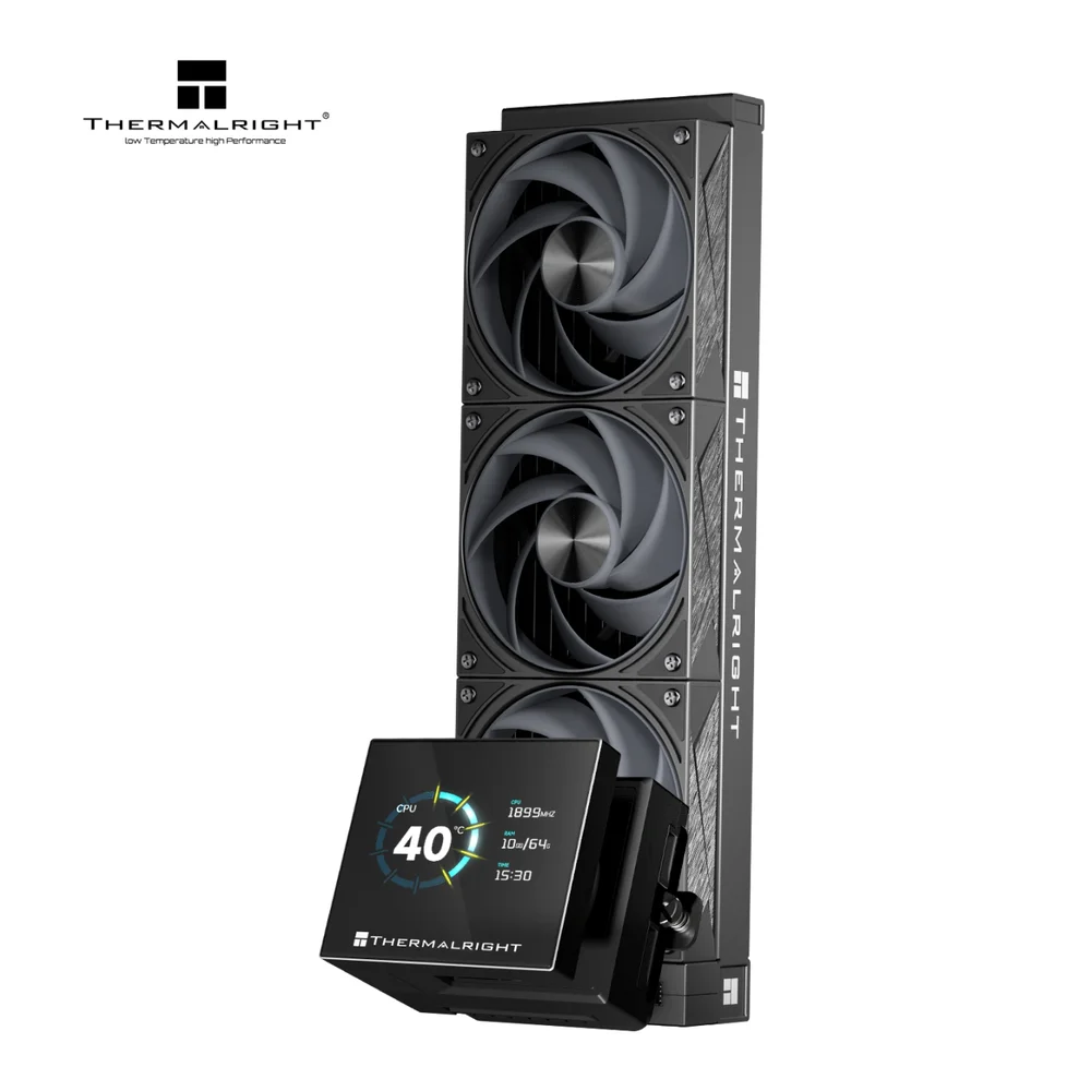 Water Cooler 360mm Thermalright Stream Vision, Display Lcd, Black - Stream Vision 360 Black 6