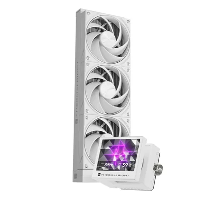 Water Cooler 360mm Thermalright Stream Vision, Display Lcd, White - Stream Vision 360 White