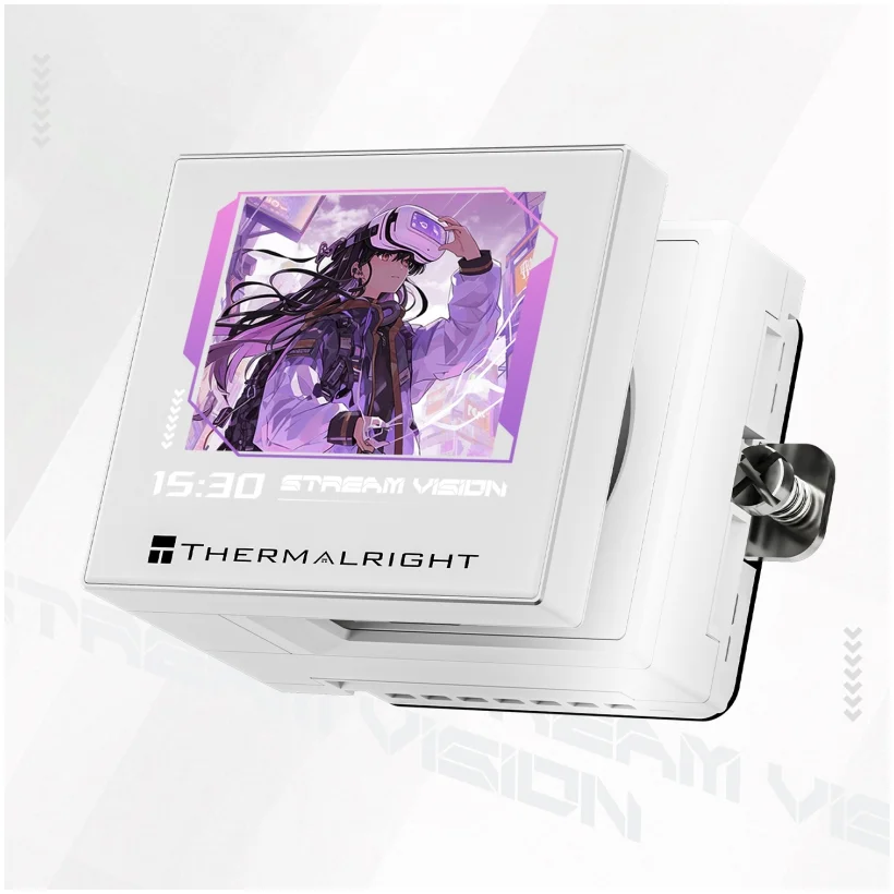 Water Cooler 360mm Thermalright Stream Vision, Display Lcd, White - Stream Vision 360 White 5