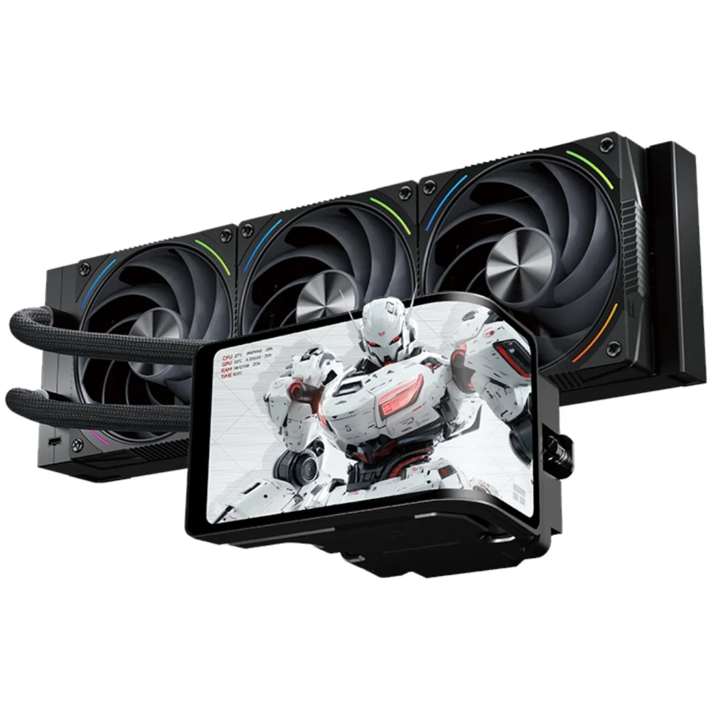 Water Cooler 360mm Thermalright Wonder Vision 360 Turbo, ARGB, Display Lcd, Black - Wonder Vision 360 Turbo ARGB Black 4