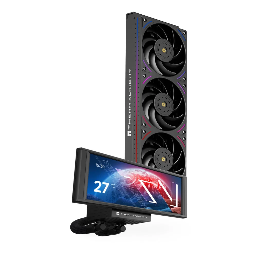 Water Cooler 360mm Thermalright Trofeo Vision, ARGB, Display Lcd, Black - Trofeo Vision 360 ARGB Black 5