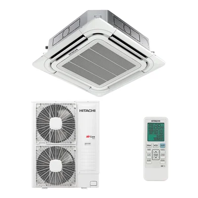 Ar Condicionado Split Cassete 4 Vias Hitachi Aircore 600 Inverter 56.000 Btus Quente E Frio 220v R-32