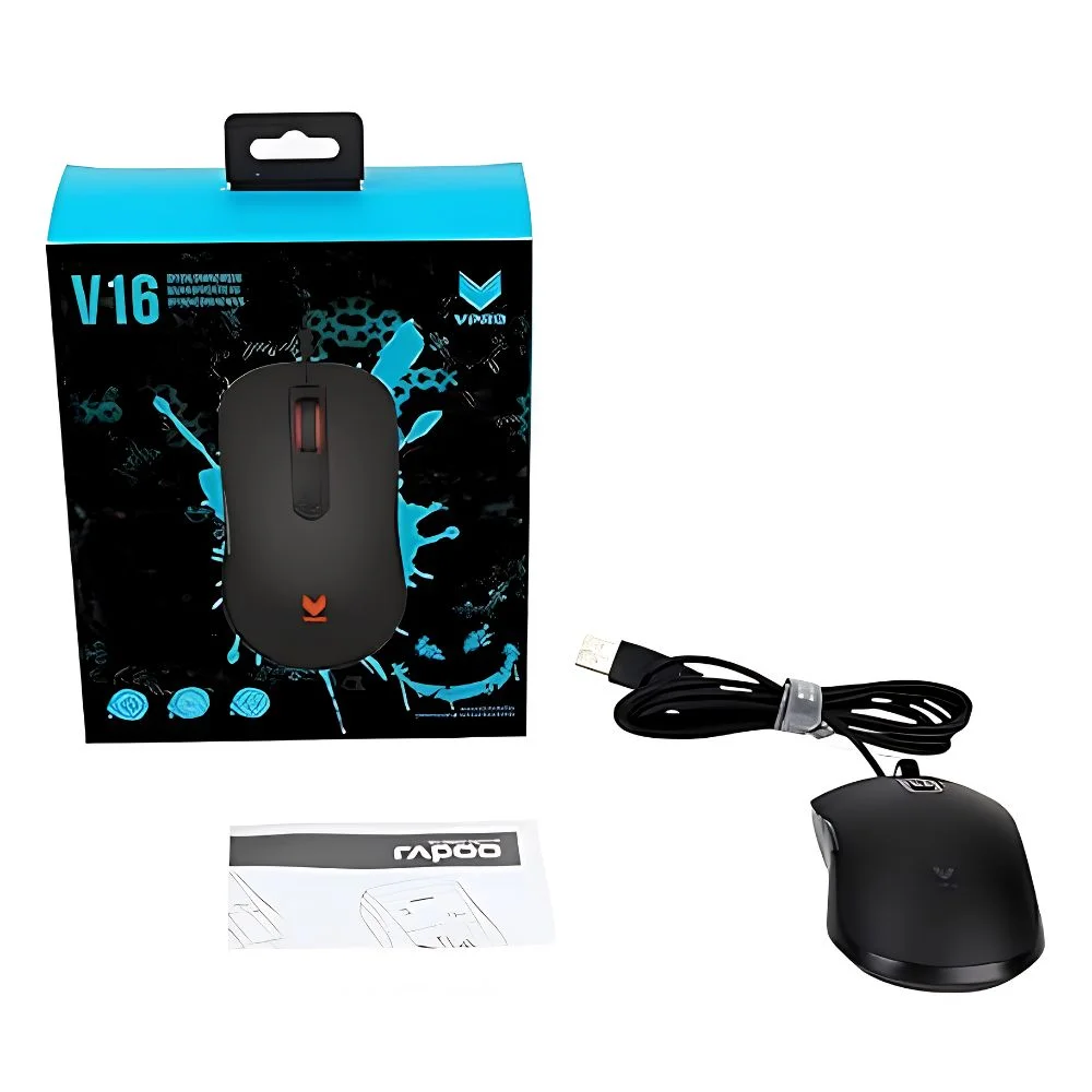 Imagem 3 de 4 do produto Mouse Gamer Rapoo Com Fio Vpro Preto V16 6400dpi