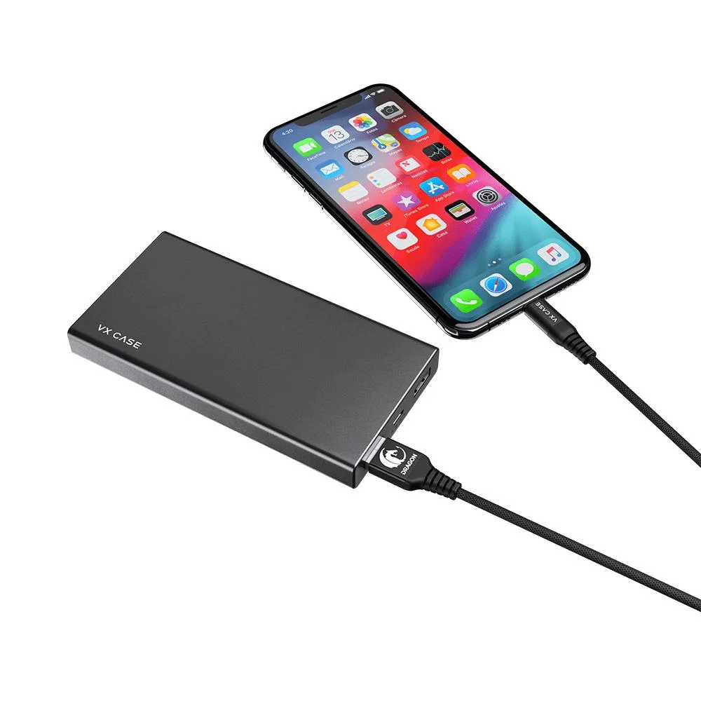 Imagem 4 de 4 do produto Bateria Externa Vx Case Flat Charger 10000mah - Preto