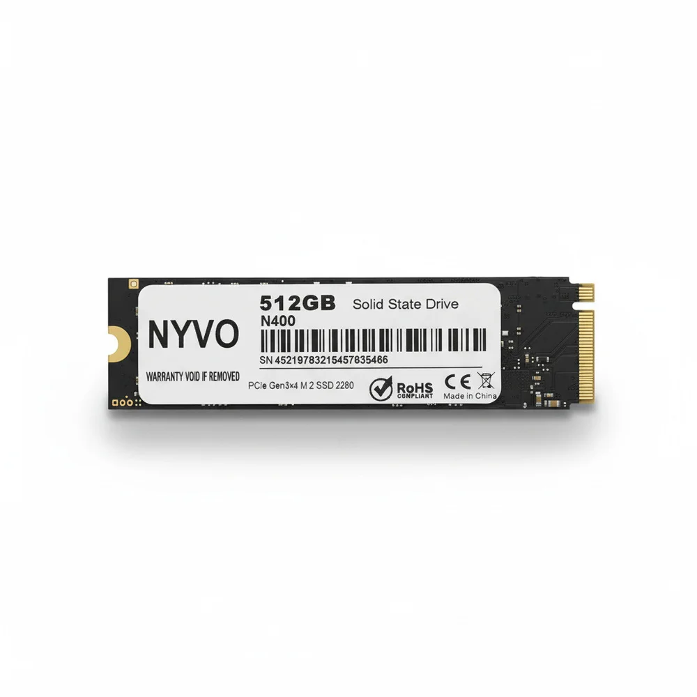 SSD 512gb Nvme PCi-e Gen3 X4 2280 Leitura: 2260 Mb/s Escrita: 1820 Mb/s Nyvo Shadow N400 M4002260/512