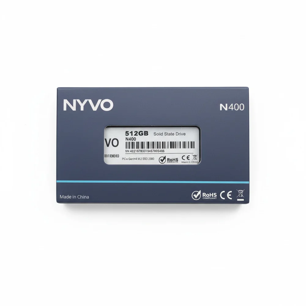 Imagem 3 de 4 do produto SSD 512gb Nvme PCi-e Gen3 X4 2280 Leitura: 2260 Mb/s Escrita: 1820 Mb/s Nyvo Shadow N400 M4002260/512