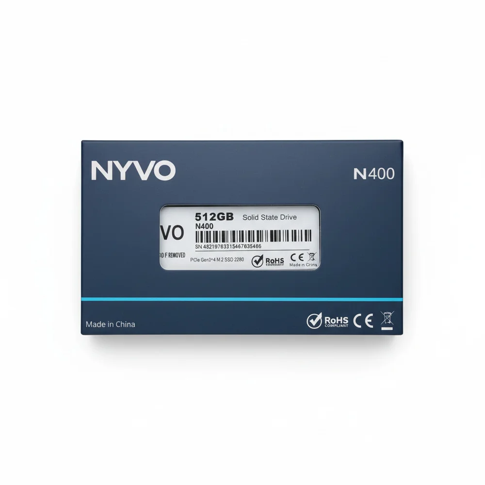 Imagem 3 de 4 do produto SSD 256gb Nvme PCi-e Gen3 X4 2280 Leitura: 2260 Mb/s Escrita: 1820 Mb/s Nyvo Shadow N400 M4002260/256