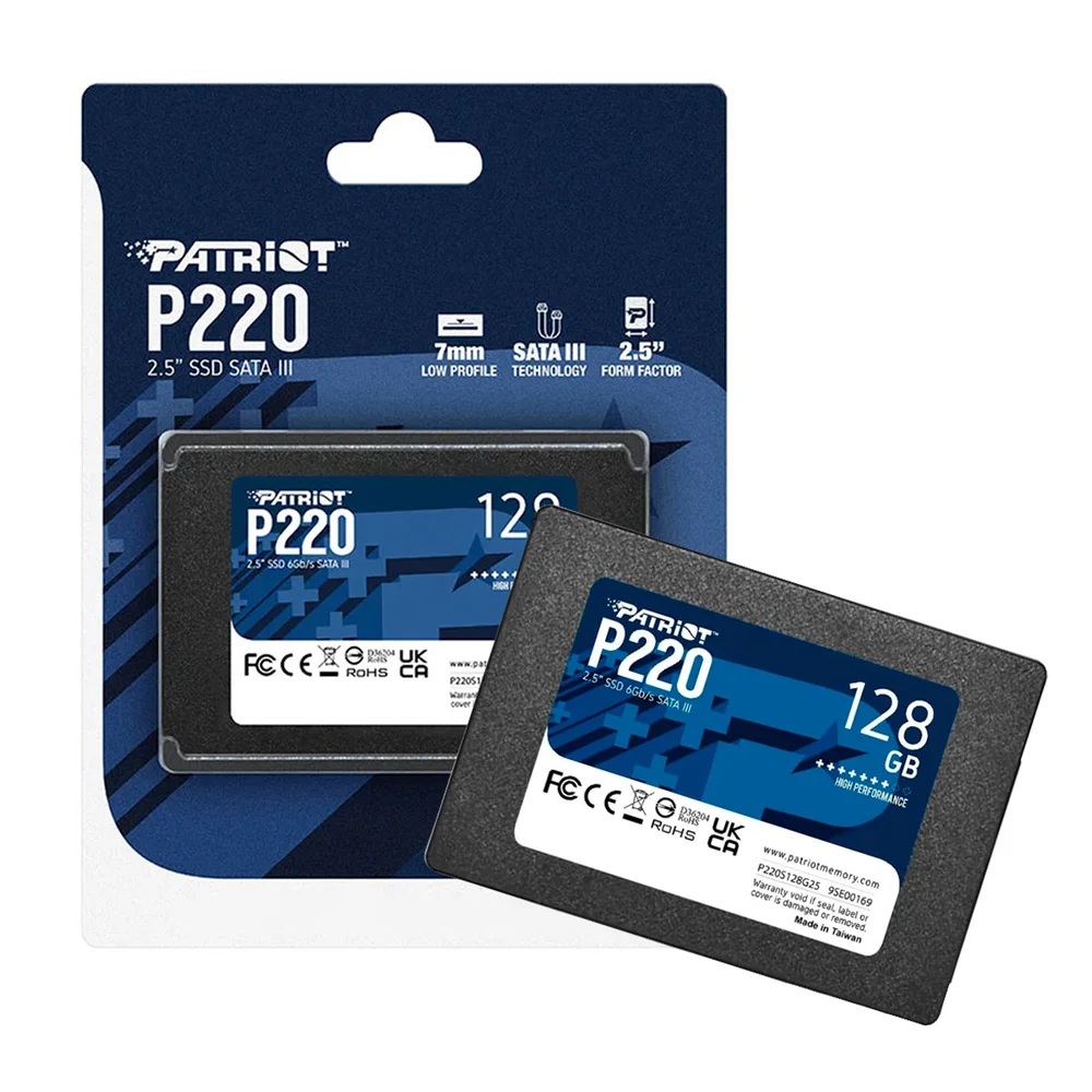 Hd 128GB Patriot P220 SSD, Sata Iii 6gb/s, 2,5" - P220s128g25