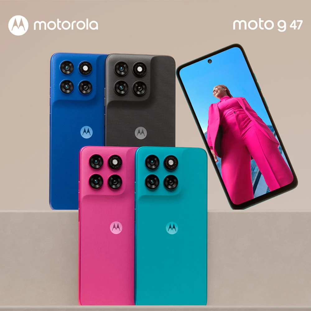 Imagem 3 de 5 do produto Smartphone Motorola Moto G47 5G, 128GB, 12GB (4GB RAM + 8GB RAM Boost), Câmera 50 MP, Tela 6.7”, Rosa