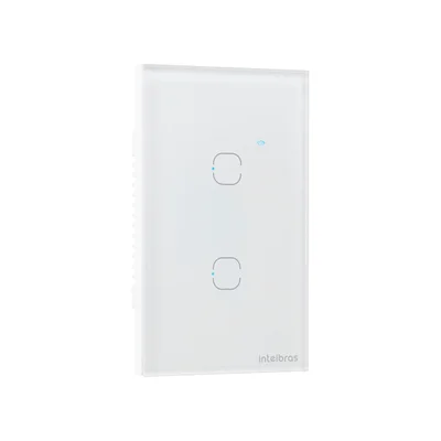 Interruptor Inteligente Touch Zigbee 2 Botões Eiz 1002 Branco Intelbras