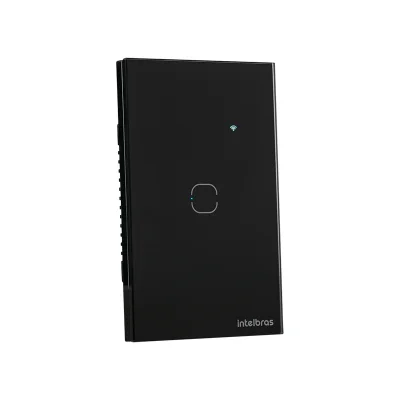 Interruptor Inteligente Zigbee Touch 1 Botão Eiz 1001 Preto Intelbras