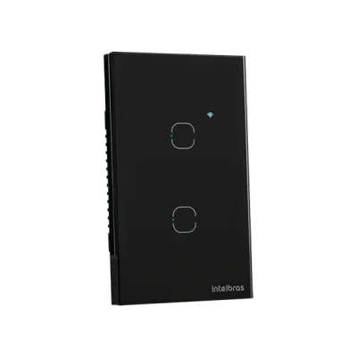 Interruptor Inteligente Zigbee Touch 2 Botões Eiz 1002 Preto Intelbras