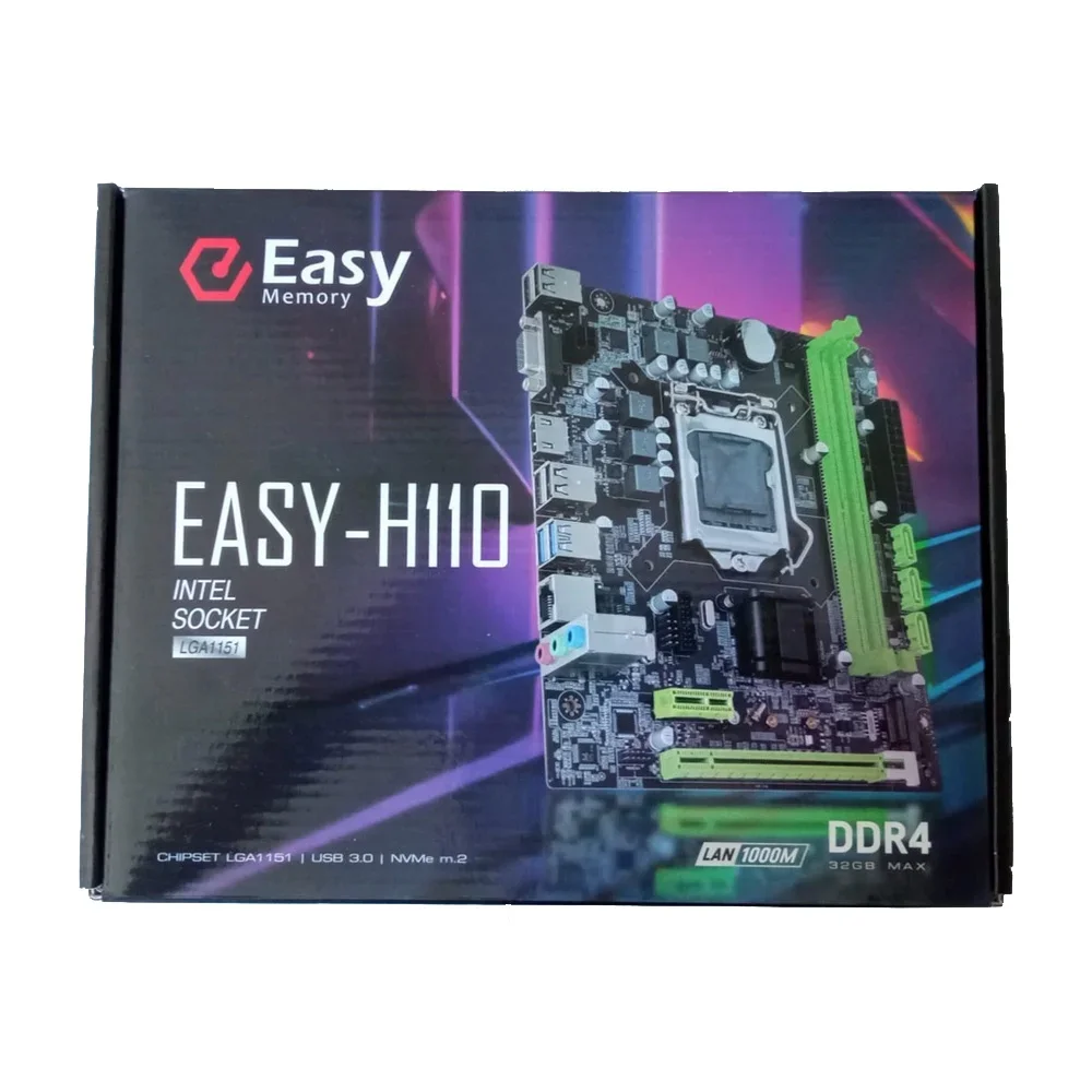 Placa Mãe H110  Ddr4  Sexta A Nona Geracao Rede 1000 Nvme 5