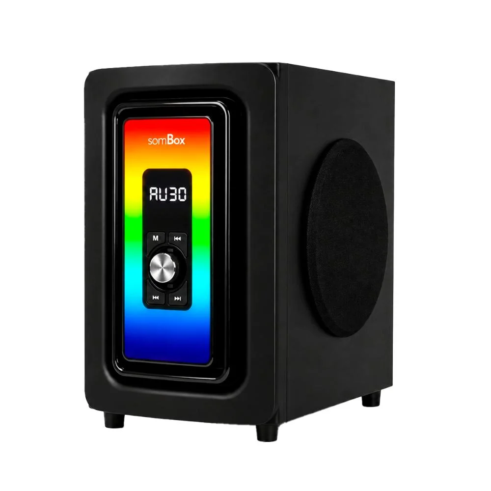 Imagem 5 de 5 do produto Sistema De Som 3.1 Bluetooth 5.0 190w Rms Subwoofer 8" Com Rádio Fm, Controle Remoto E Bivolt Automático