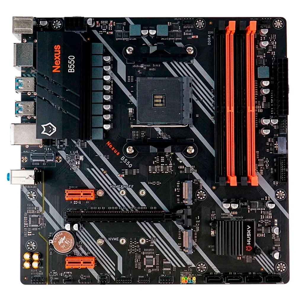 Imagem 3 de 5 do produto Placa Mãe Husky Nexus B550, Socket Amd Am4, Ddr4, M.2 Nvme, Usb 3.0, HDMI E Display Port - Hpm550