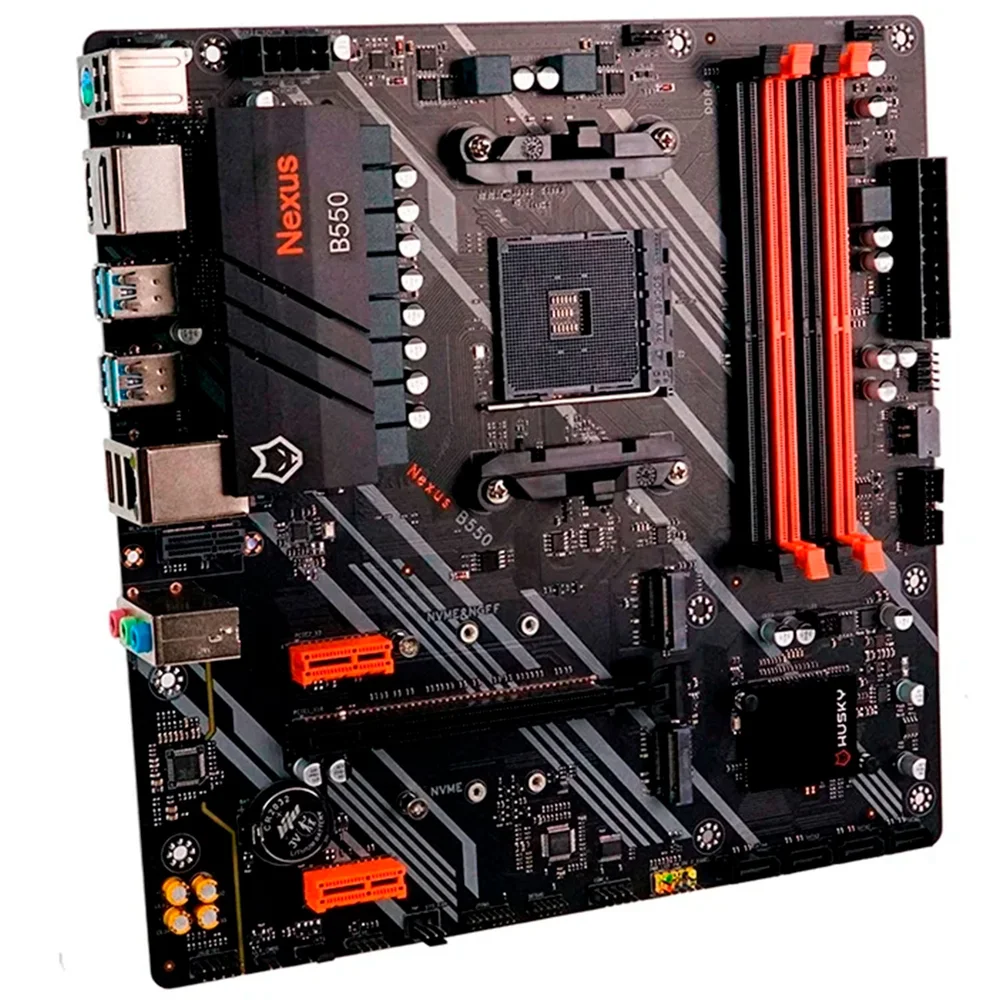 Imagem 5 de 5 do produto Placa Mãe Husky Nexus B550, Socket Amd Am4, Ddr4, M.2 Nvme, Usb 3.0, HDMI E Display Port - Hpm550