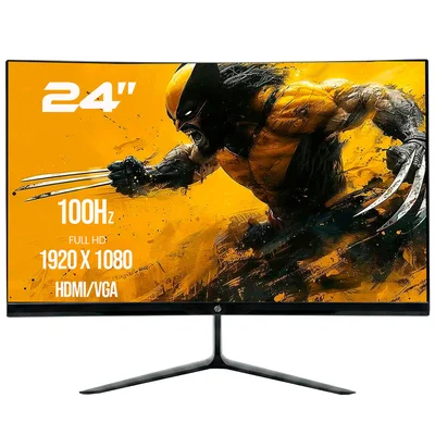 Monitor Gamer LED Isync M24hdc 24" Curvo, 100hz, Full Hd 1920x1080, Vga/hdmi, Vesa - Preto