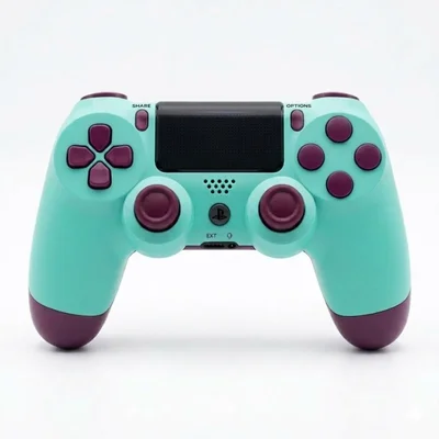 Controle Sem Fio Compatível Com Play4 Ps4 Playstation 4 / Slim / Pro / PC E Smart Tvs Samsung Cor Azul  Ciano E Roxo